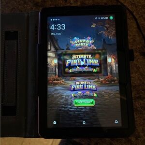 Kindle Fire 8 with case and keyboard case